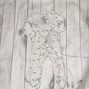 Christmas Santa Footie Pajamas - Baby Size 6-9 Months